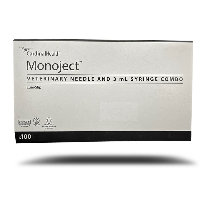 Monoject Syringes with Needles, 3 cc, LS with 22g x 3/4"