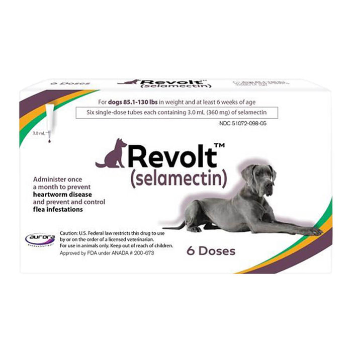 Rx Revolt (selamectin) Dog 85.1-130 lbs  6pk Size 85.1-130lbs