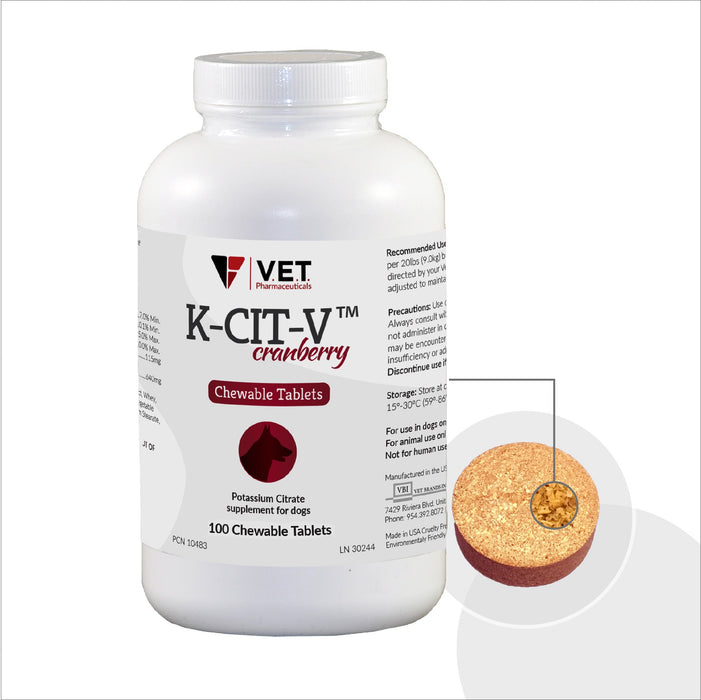 K-CIT-V Potassium Citrate, 100 Chewable Tablets