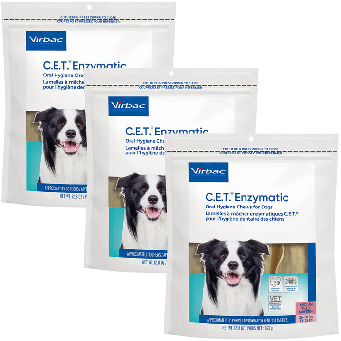 Virbac C.E.T. Enzymatic Oral Chews for Dogs