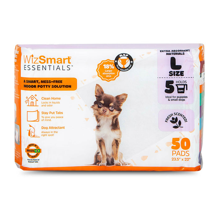 WizSmart Essentials Pads, Large, 50 ct, Fresh Scented