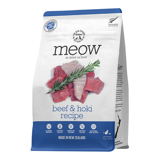 Meow Beef & Hoki Air Dried Food 26.5oz Flavor Beef & Hoki