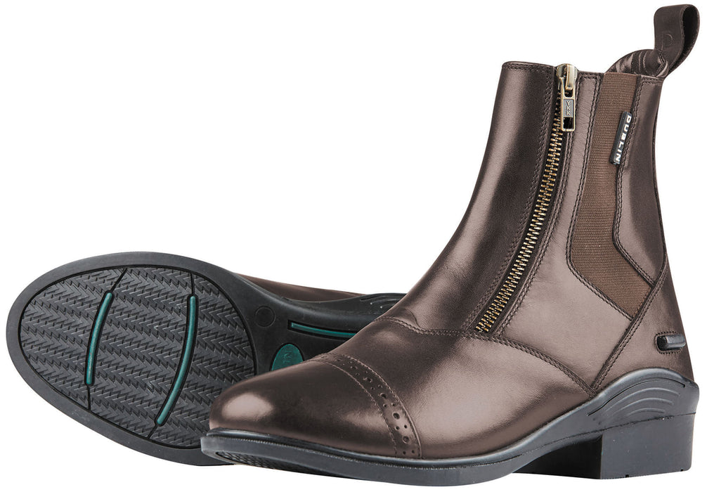 Dublin Evolution Double Zip Front Paddock Boots, Brown - 7.5  