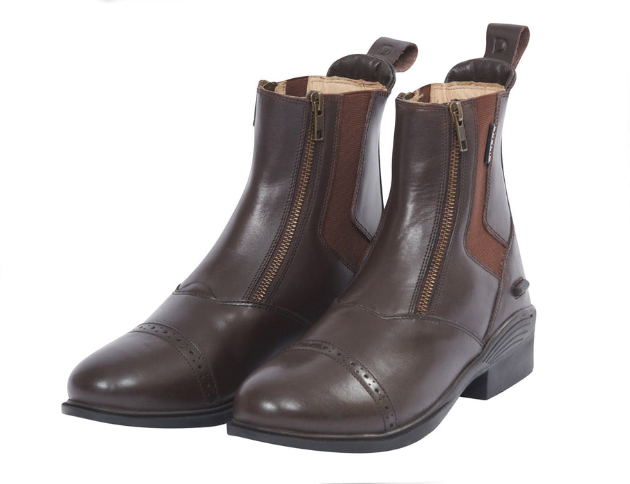 Dublin Evolution Double Zip Front Paddock Boots, Brown - 8.5  