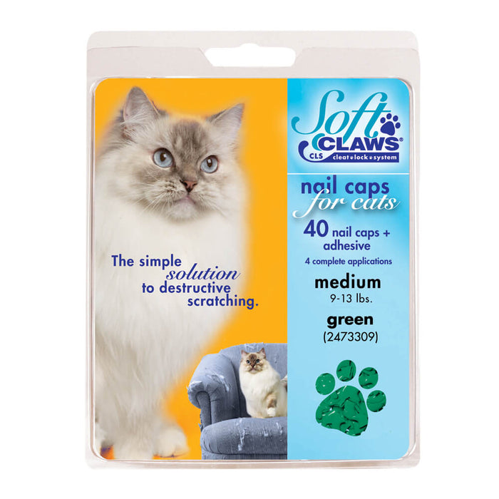 Nail Caps for Cats - Green Medium 