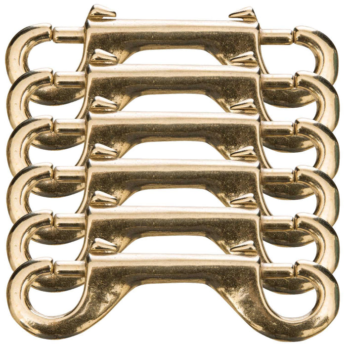 Jeffers 4' Solid Brass Double End Bolt Snap, 6 Pack - 