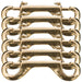 Jeffers 4' Solid Brass Double End Bolt Snap, 6 Pack - 