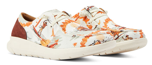 Ariat Women's Hilo Western Aloha Shoes - Surfing Longhorn Print 7 