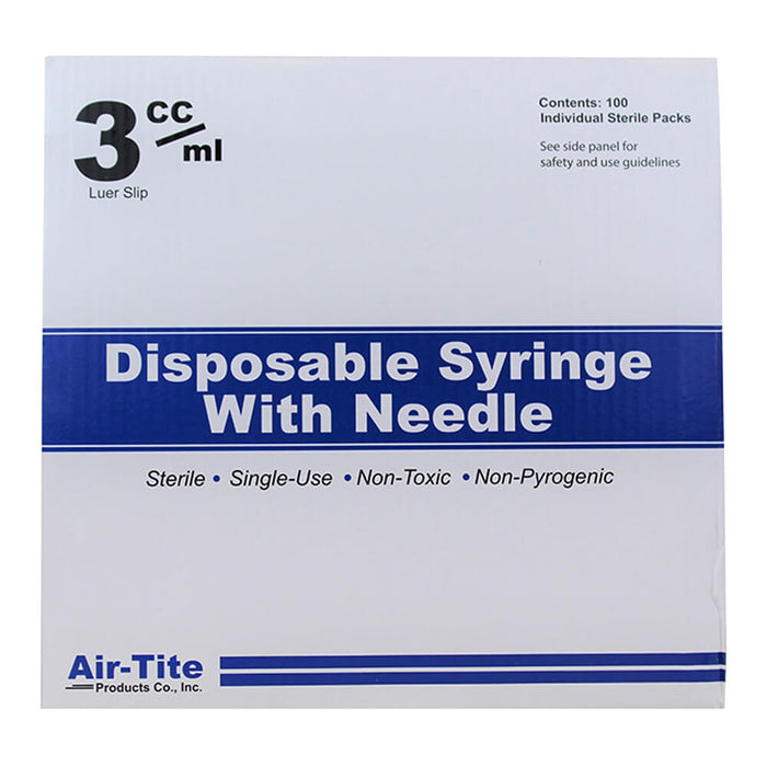 Air-Tite Syringes w/Needles  3cc LS