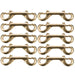 Jeffers 4' Solid Brass Double End Bolt Snap, 10 Pack - 