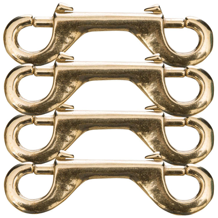 Jeffers 4' Solid Brass Double End Bolt Snap, 4 pack - 