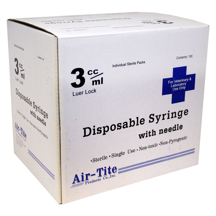 Air-Tite Syringes with Needles3 cc LL x 25g x 5/8' - White 3cc LL x 25 g x 5/8' 