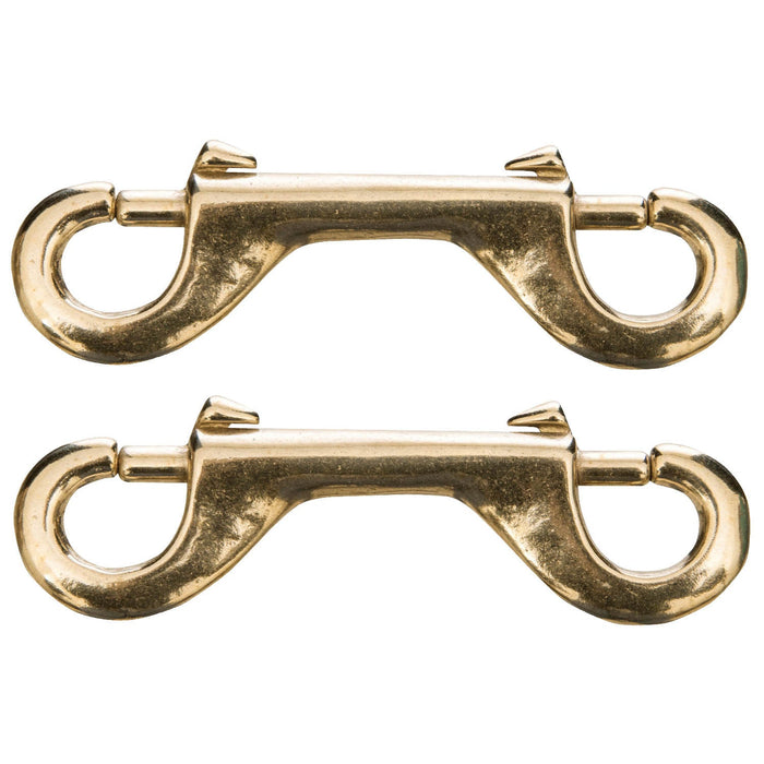 Jeffers 4' Solid Brass Double End Bolt Snap, 2 Pack - 