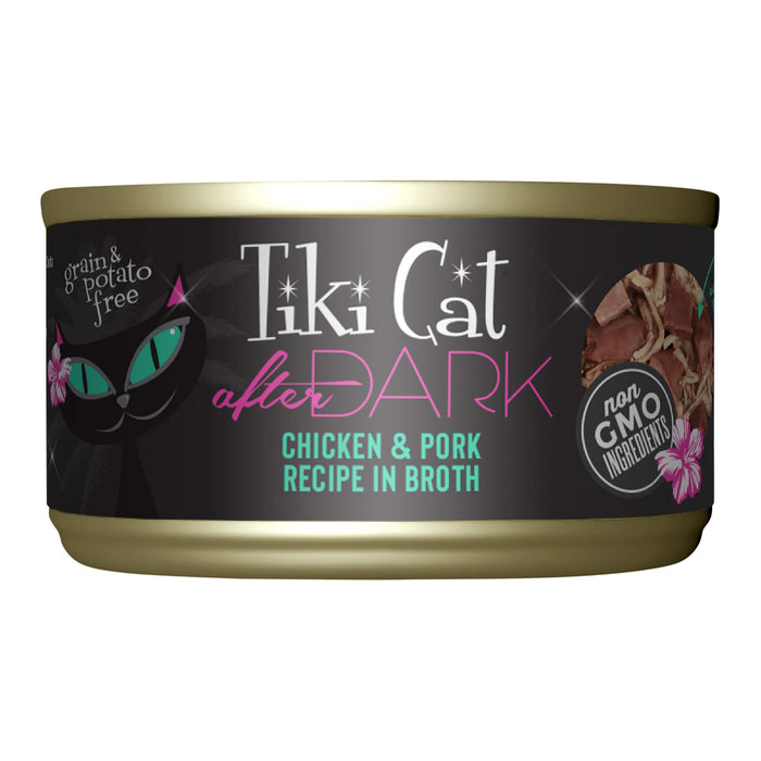 Tiki Cat After Dark Wet Cat Food, Chicken & Pork Size 2.8oz