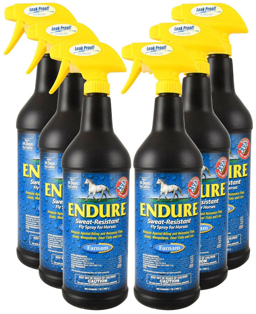 32 oz Endure Sweat - Resistant Fly Spray, 6 pack - Jeffers - Animal Health & Wellness > Fly & Insect Control