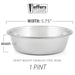 ss-hvy-wgt-bowl-1-2-pint-78010 - 1 Pint Heavyweight Stainless Steel Bowl, 2 Pack