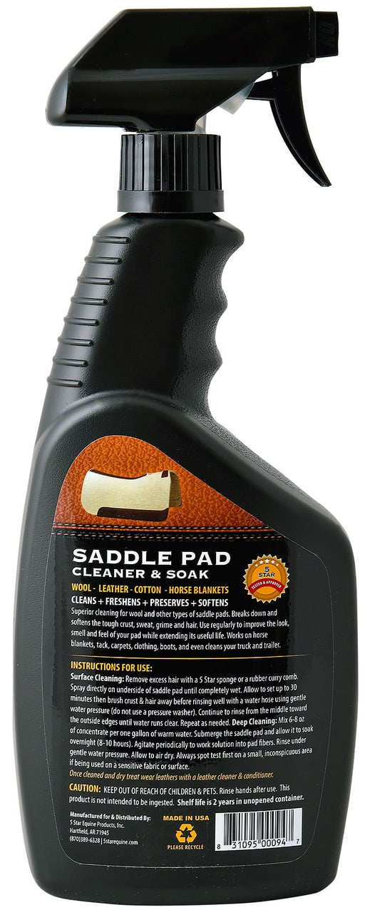 5 Star Saddle Pad Cleaner & Soak - Jeffers - Horse Supplies > Horse Tack > Saddle Pads & Blankets