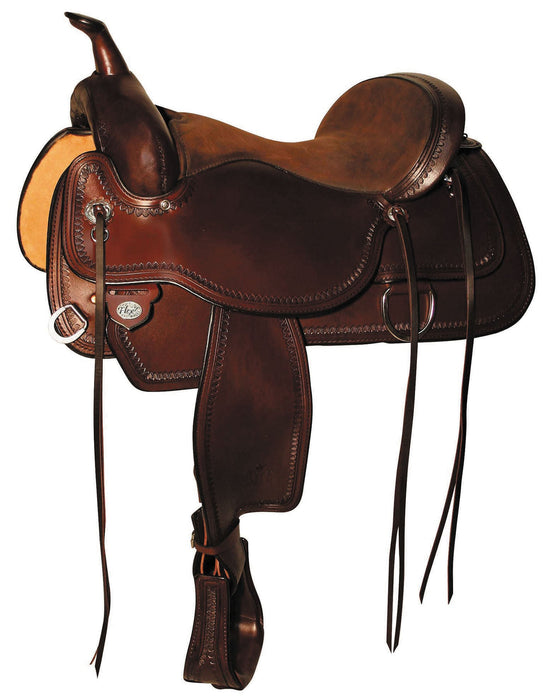 Circle Y Topeka Flex2 Trail Saddle, Wide, Walnut - 17 in  