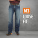 Rebar M3 Loose DuraStretch Basic Stackable Straight Leg Jean Color Sierra Blue