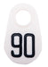 Bock's Nylon Numbered Identification Tags 1-100, White - 90  