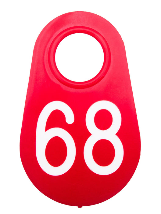 Red Nylon Tags 1-100 - 68  