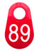 Red Nylon Tags 1-100 - 89  