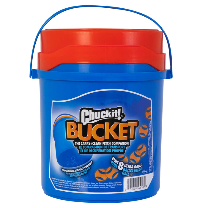 Chuckit! Bucket with Ultra Balls Color Blue/Orange