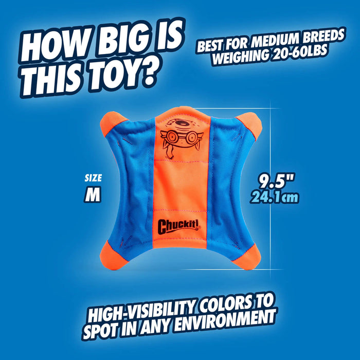 Chuckit! Flying Squirrel Medium Color Orange/Blue