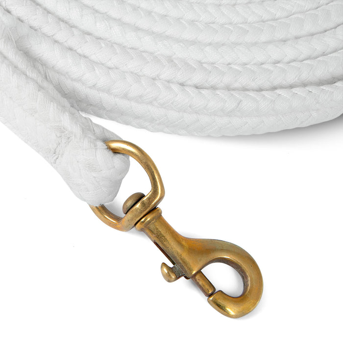 Jeffers Equine Braided Cotton Lunge Line w/ Rubber Stopper, 25' L