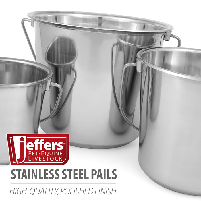 Jeffers Multi-Purpose Stainless Steel Pails w/ Handle