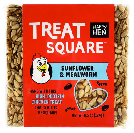 Happy Hen Treat Square - Happy Hen Treat Square, Sunflower & Mealworm, 6.5 oz  