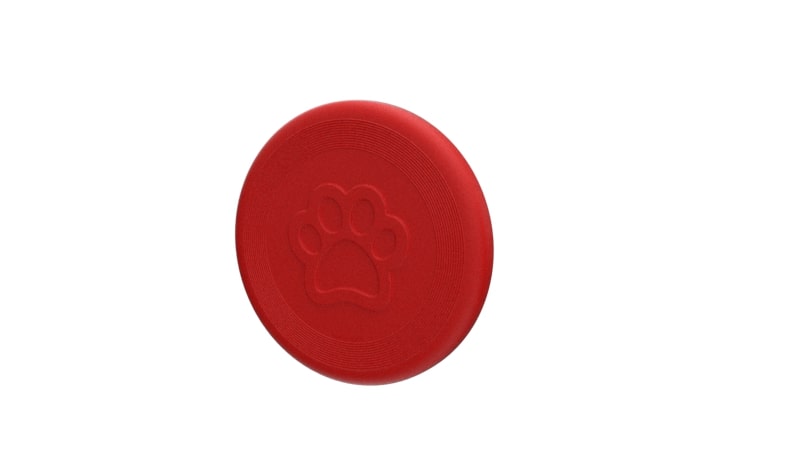 Red Paw Shape Frisbee Color Red