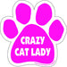 PAW Magnets, each - Crazy Cat Lady  