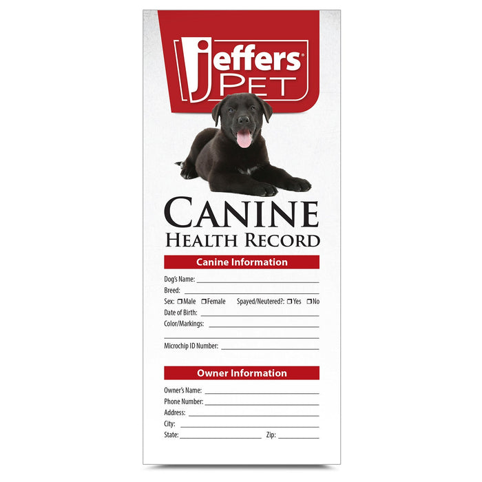 Jeffers Dog Health Records, 10 pk