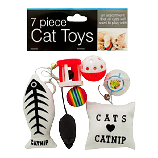 Cat Toys Set, 7pk Color Assorted