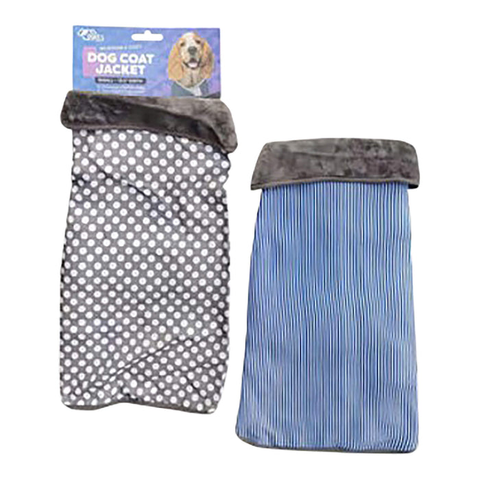 Two Strap Cozy Reversible Dog Coat Jacket in Assorted Styles Color Assorted