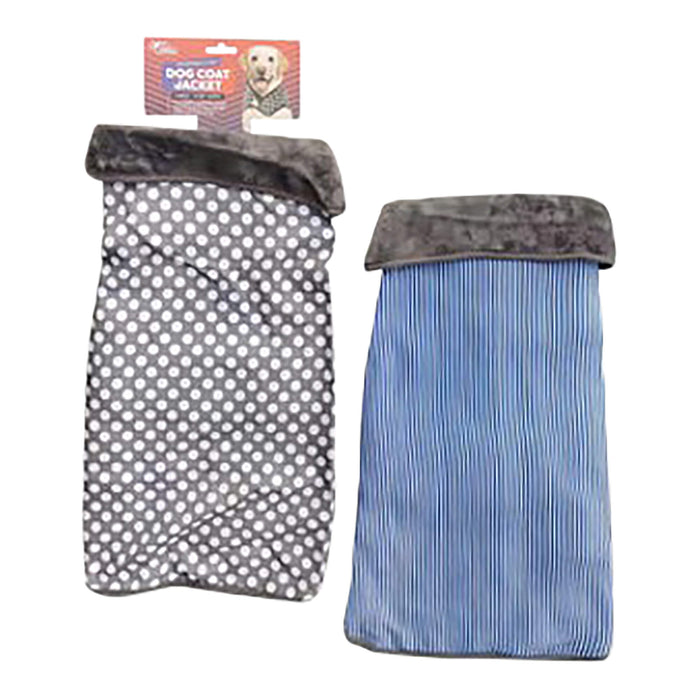 Two Strap Cozy Reversible Dog Coat Jacket in Assorted Styles Color Assorted