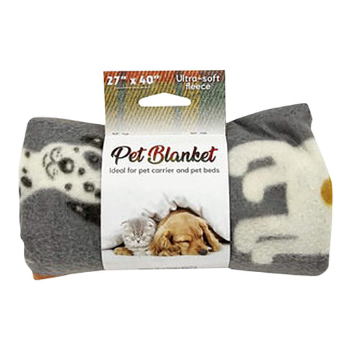 27 x 40 Assorted Pattern Cozy Pet Blanket Color Assorted