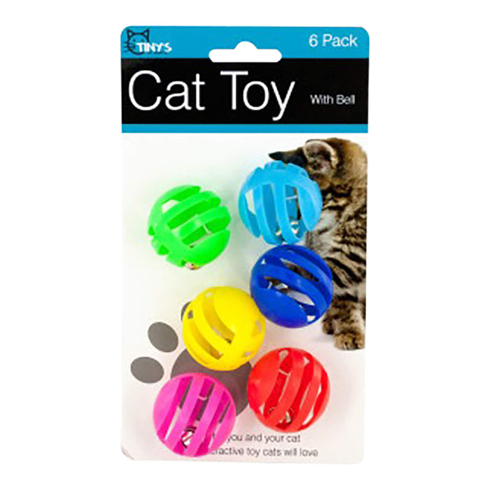 Balls with Bells Cat Toys Set, 6pk Assorted Color Assorted