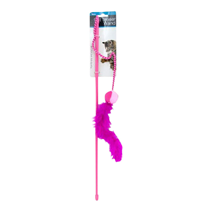 22 Feather Wand Cat Toy, Assorted Colors Color Assorted