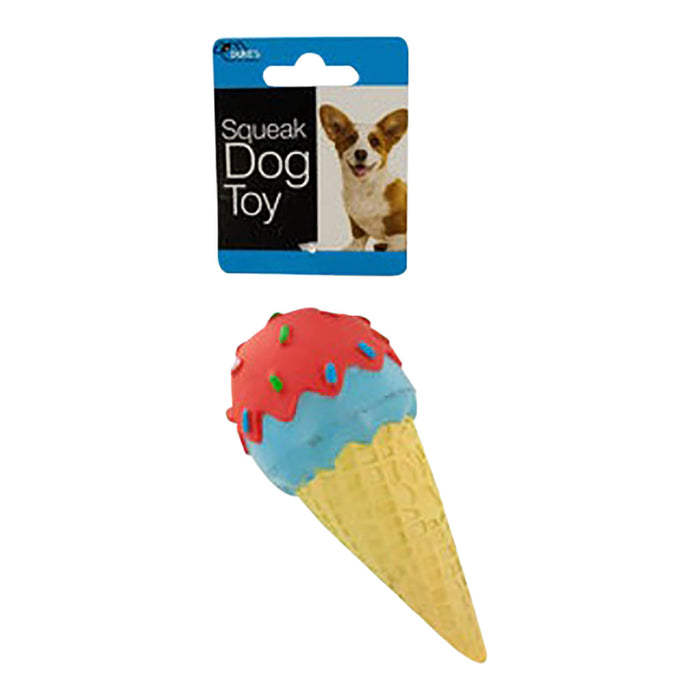 5 Ice Cream Cone Squeak Dog Toy, Assorted Colors Color Assorted