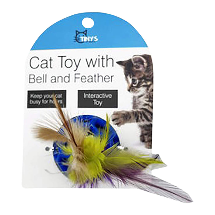 Cat Toy with Bell and Feather, Assorted Color Assorted