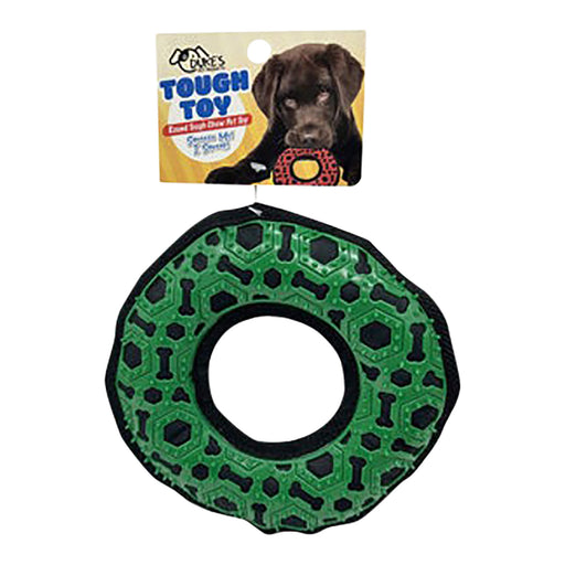 7.5 Round Chew Ring Squeaking Fetch Toy Color Green