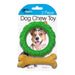 2 Pack Puppy Ring and Bone Chew Toys Color Assorted