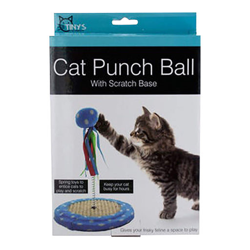 Cat Punch Ball Toy with Scratch Base  