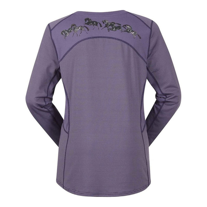 Kerrits Foundation Base Layer Top - Lavender Stripe Medium 