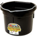 Flat Back Plastic Bucket, 8qt Color Black