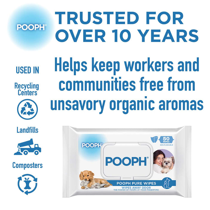 Pooph Pet Wipes Pack, 50 ct