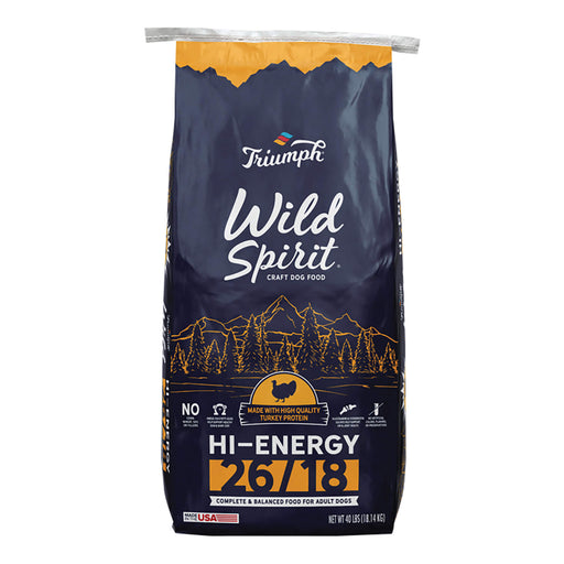 Triumph Dog Food Wild Spirit Hi-energy 26/18, 40 lb. Size 40 lb.