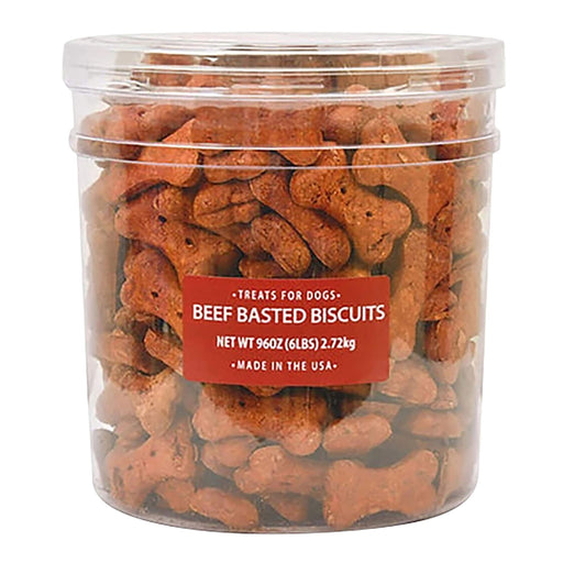 Pet Life Beef Basted Dog Biscuits Barrels, 6 lb. Size 6 lb